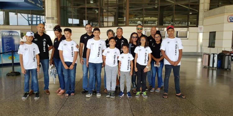 Team Guyana off to inaugural CJKAT in Barbados