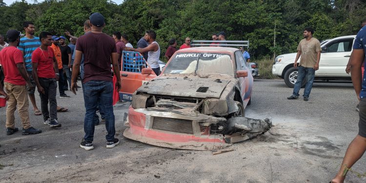 Pierre Singh suffers minor burns as car burns at first event of 2020