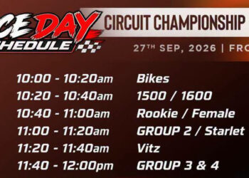 Weekend Schedule for Round 1 of the 2026 Circuit Racing Series