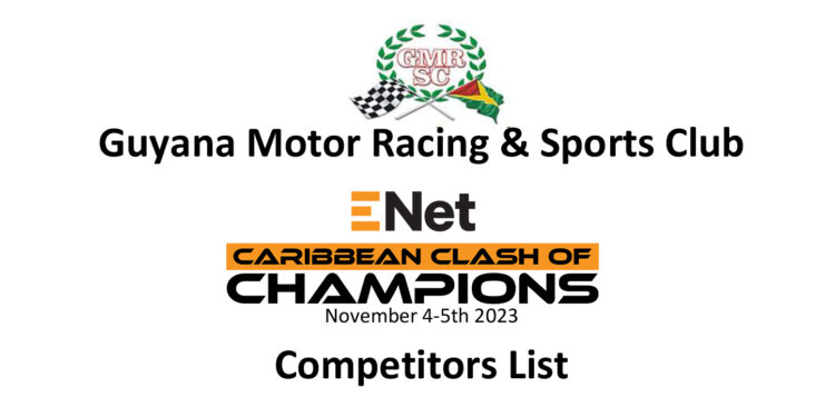 Competitor’s list for the 2023 ENet Caribbean Clash of Champions