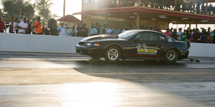 Rameez Mohamed gears up for Tropical Shipping Drag Wars 2 with his 2JZ Mustang.